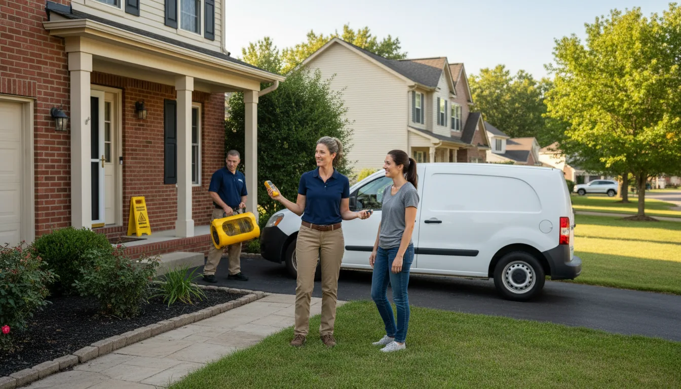 Residential water damage restoration in Corrigan, TX